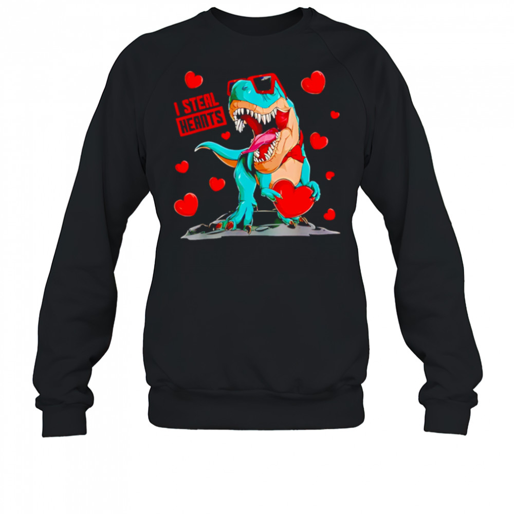 Gildan Love’S Day Dino I Steal Hearts shirt Sweatshirt