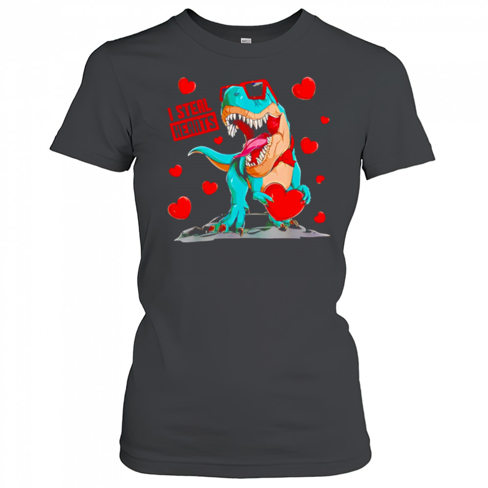 Gildan Love’S Day Dino I Steal Hearts shirt Women's T-shirt