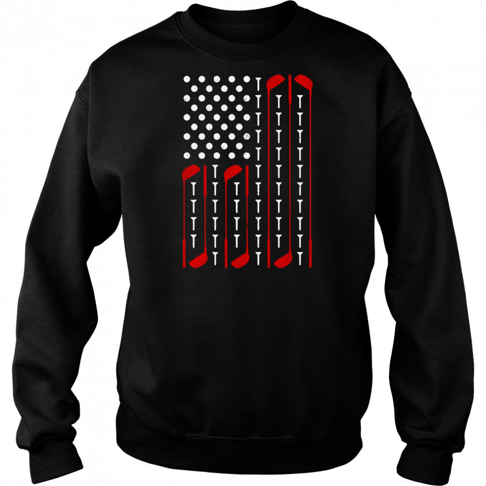 Golf American Flag T-Shirt Hoodie