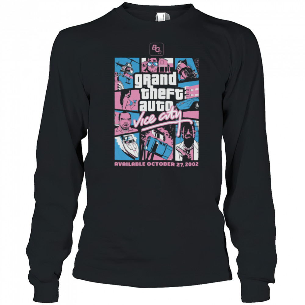 Grand Theft Auto Vice City Vintage Graphic T Shirt Long Sleeved