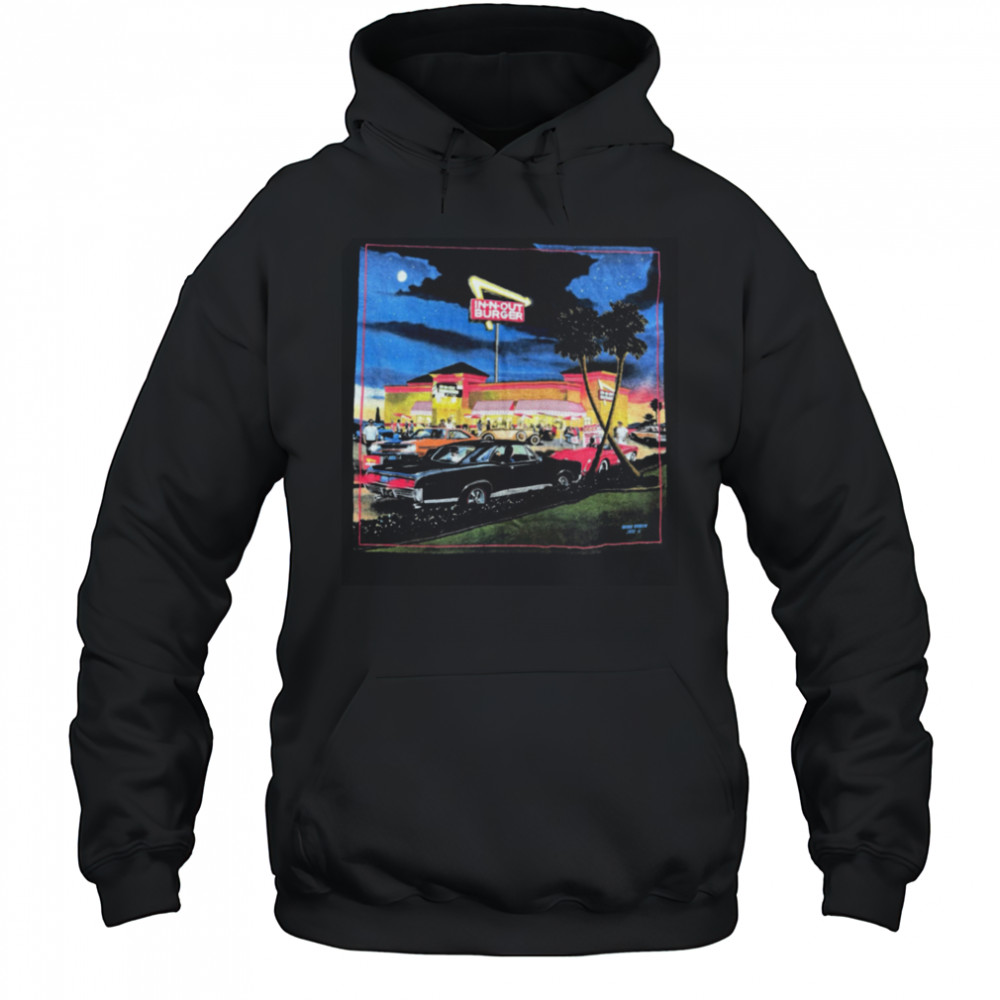 In N Out Burger Vintage Graphic with Classic Cars T Shirt Hoodie