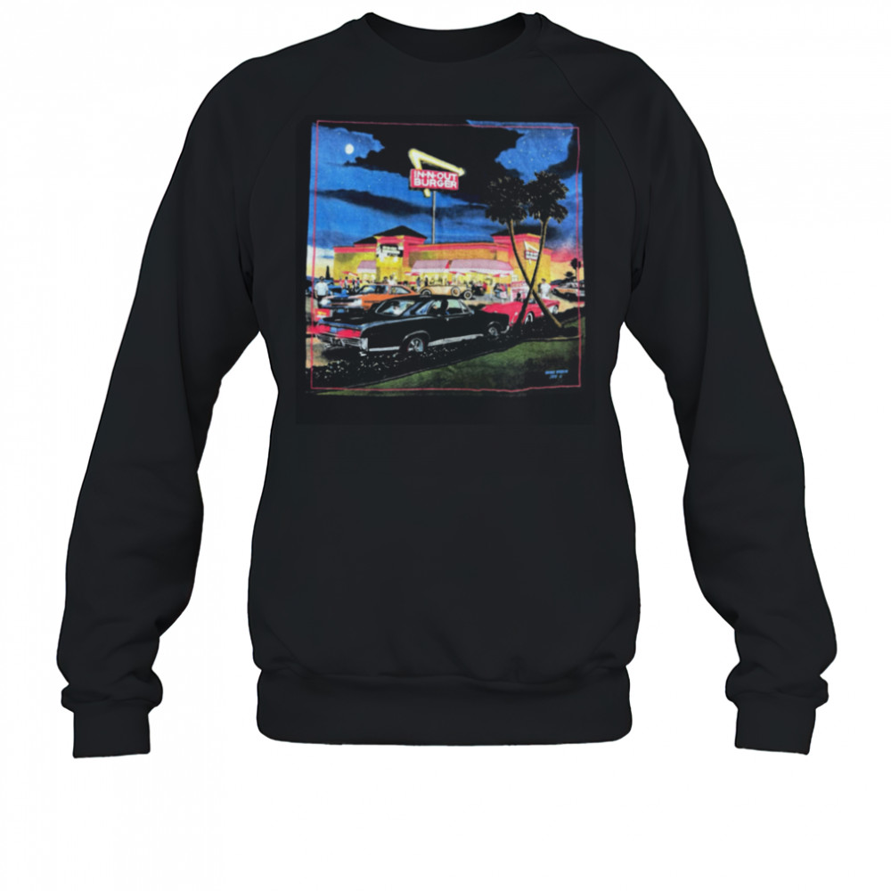In N Out Burger Vintage Graphic with Classic Cars T Shirt Sweatshirt