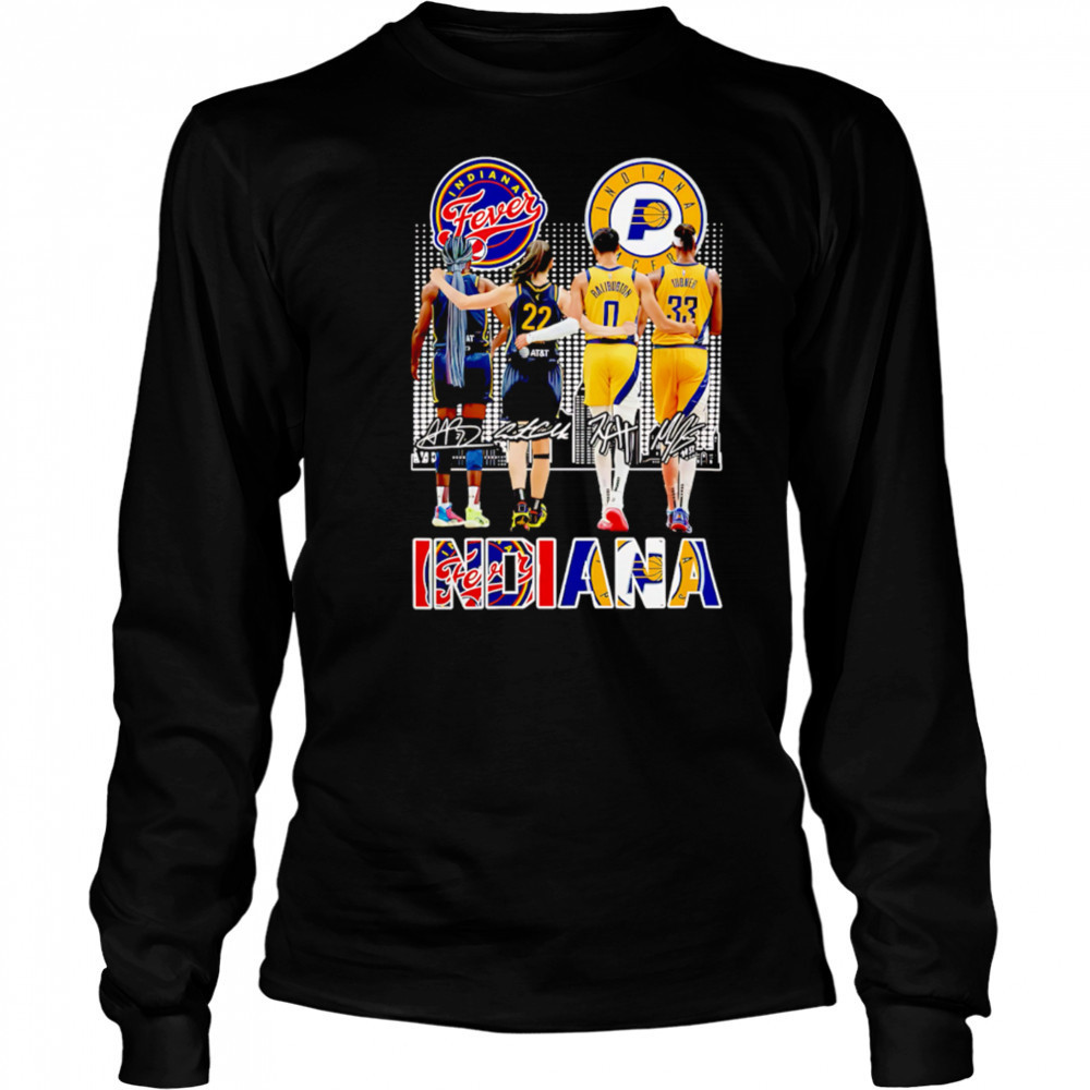 Indiana Fever and Indiana Pacers Signatures shirt Long Sleeved