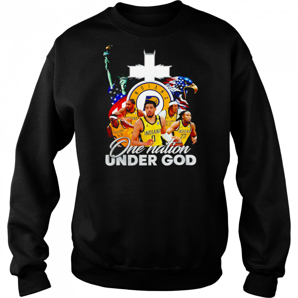 Indiana Pacers Basketball One Nation Under God shirt Hoodie