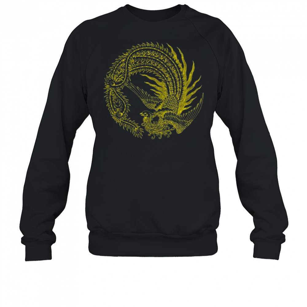 JTxPM 2 Peacock Long Sleeve Cotton Black Shirt Sweatshirt