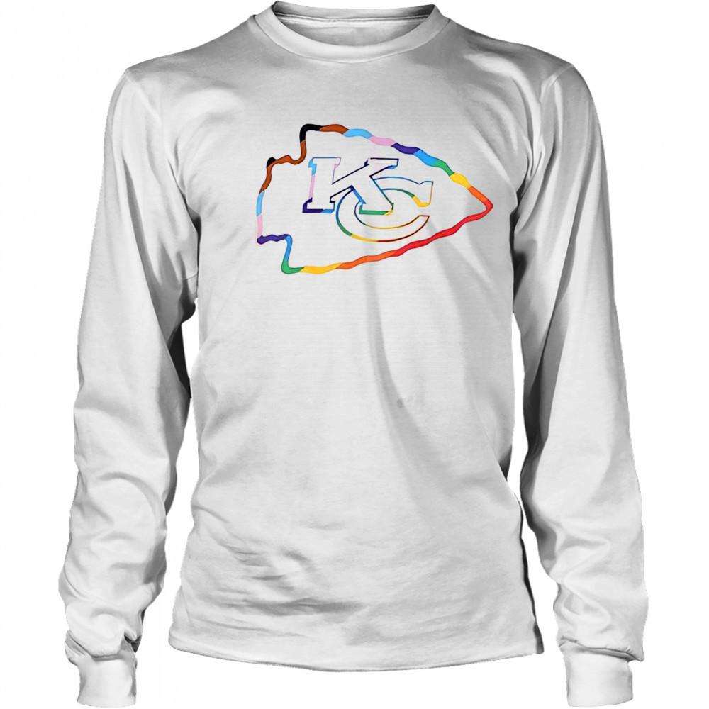 Kansas City Chiefs Logo Pride T-Shirt Long Sleeved