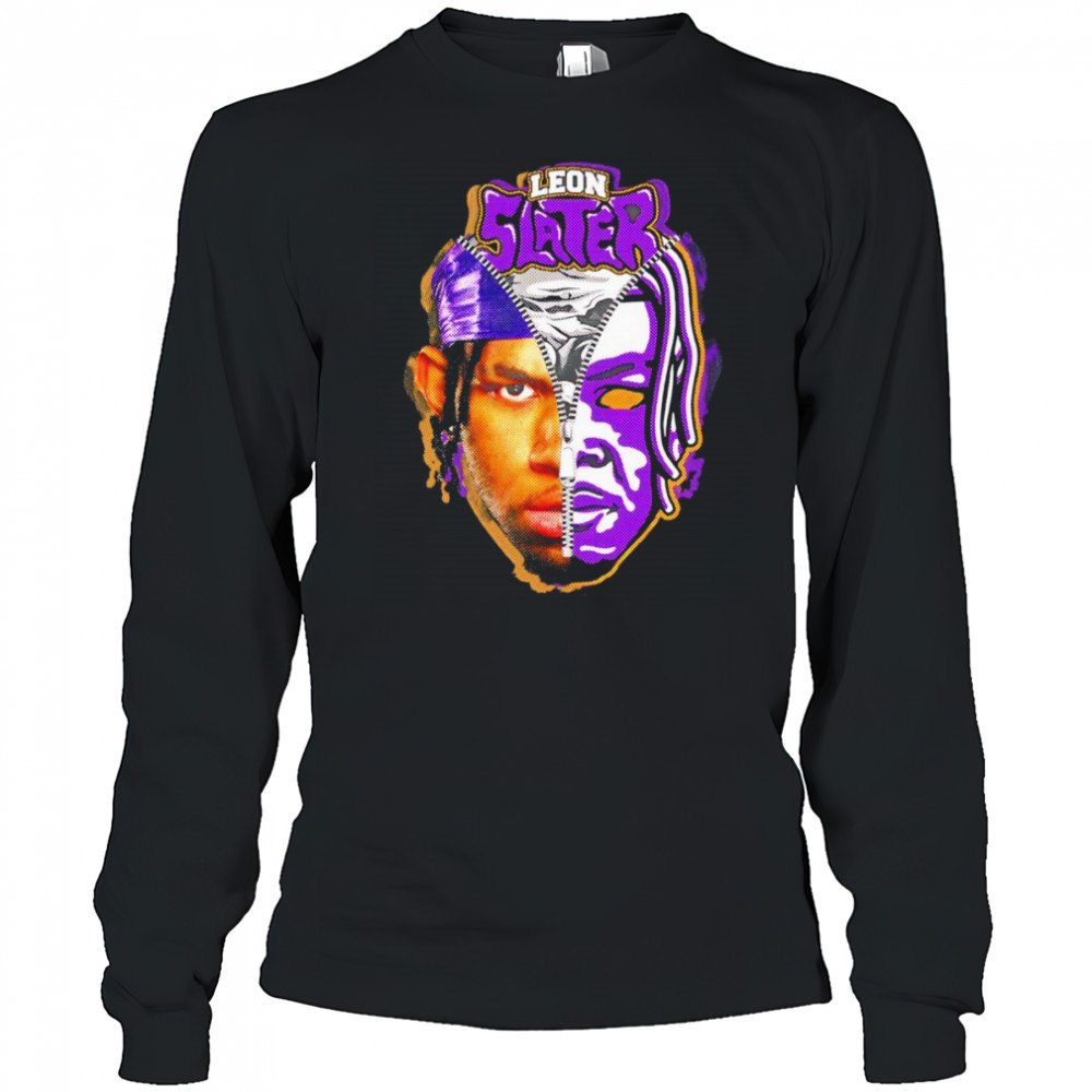 Leon Slater zip up skull shirt Long Sleeved
