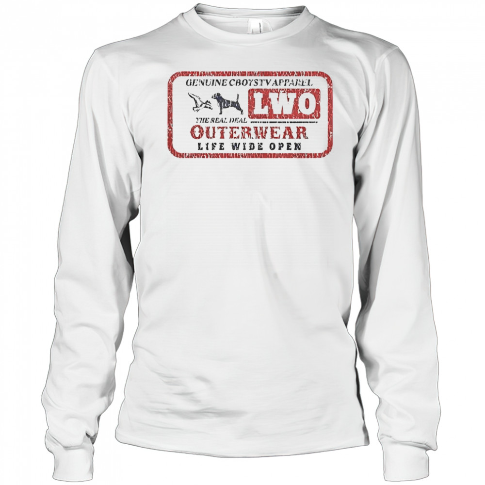 Life Wide Open Genuine CboysTV The Real Deal Outerwear T-Shirt Long Sleeved