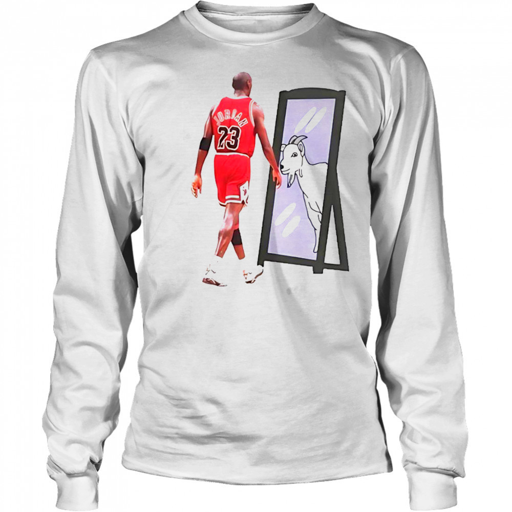Michael Jordan Goat Mirror T-Shirt Long Sleeved