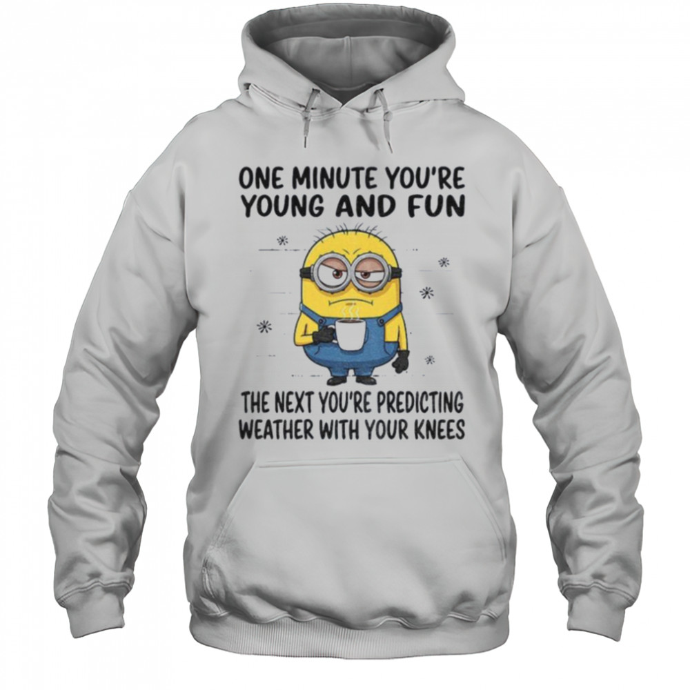 MInion one minute you’re young and fun the next you’re predicting weather shirt Hoodie