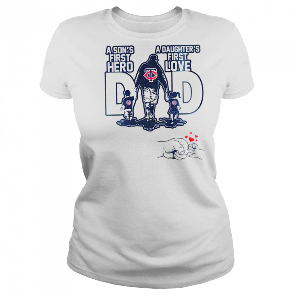 Minnesota Twins Dad A son’s first hero a daughter’s first love Happy Father’s Day 2025 shirt Women's T-shirt