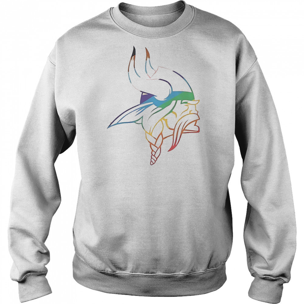 Minnesota Vikings Logo Pride T-Shirt Hoodie