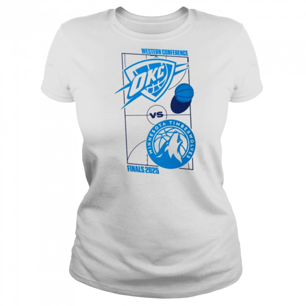 NBA 2025 Western Conference Finals Matchup Oklahoma City Thunder Vs Minnesota Timberwolves Classic T Shirt Women's T-shirt