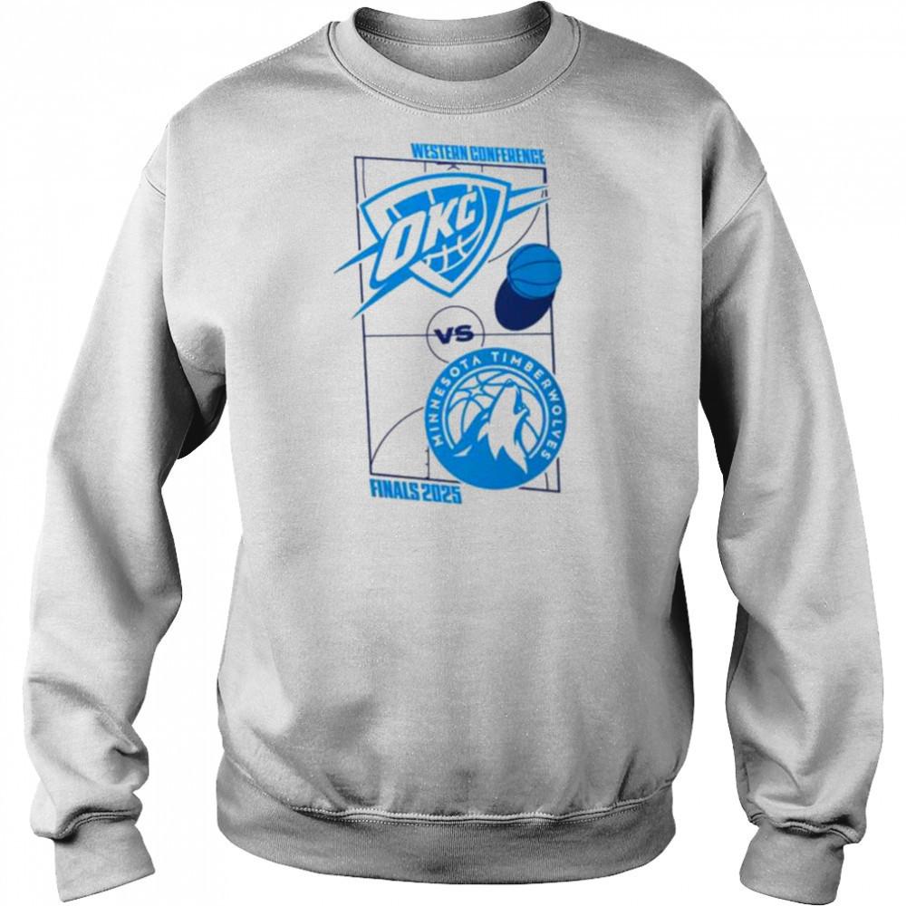 NBA 2025 Western Conference Finals Matchup Oklahoma City Thunder Vs Minnesota Timberwolves Classic T Shirt Hoodie
