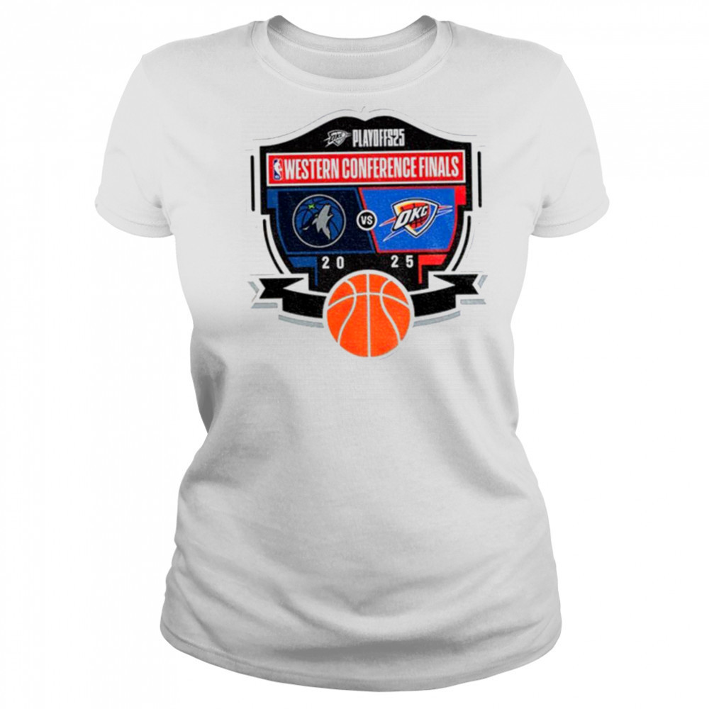 Oklahoma City Thunder 2025 Western Conference Finals Matchup NBA shirt Women's T-shirt