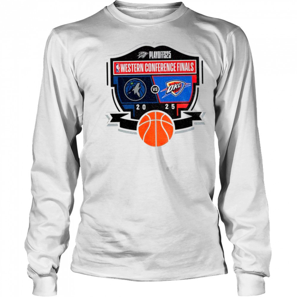 Oklahoma City Thunder 2025 Western Conference Finals Matchup NBA shirt Long Sleeved