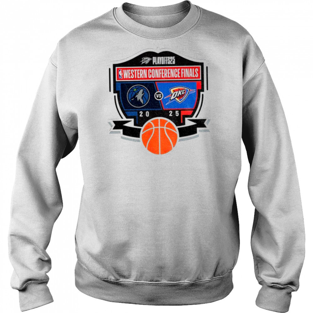 Oklahoma City Thunder 2025 Western Conference Finals Matchup NBA shirt Hoodie