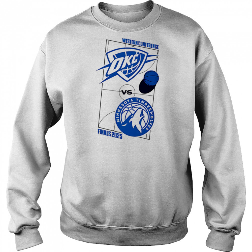 Oklahoma City Thunder vs Minnesota Timberwolves 2025 Western Conference Finals shirt Hoodie