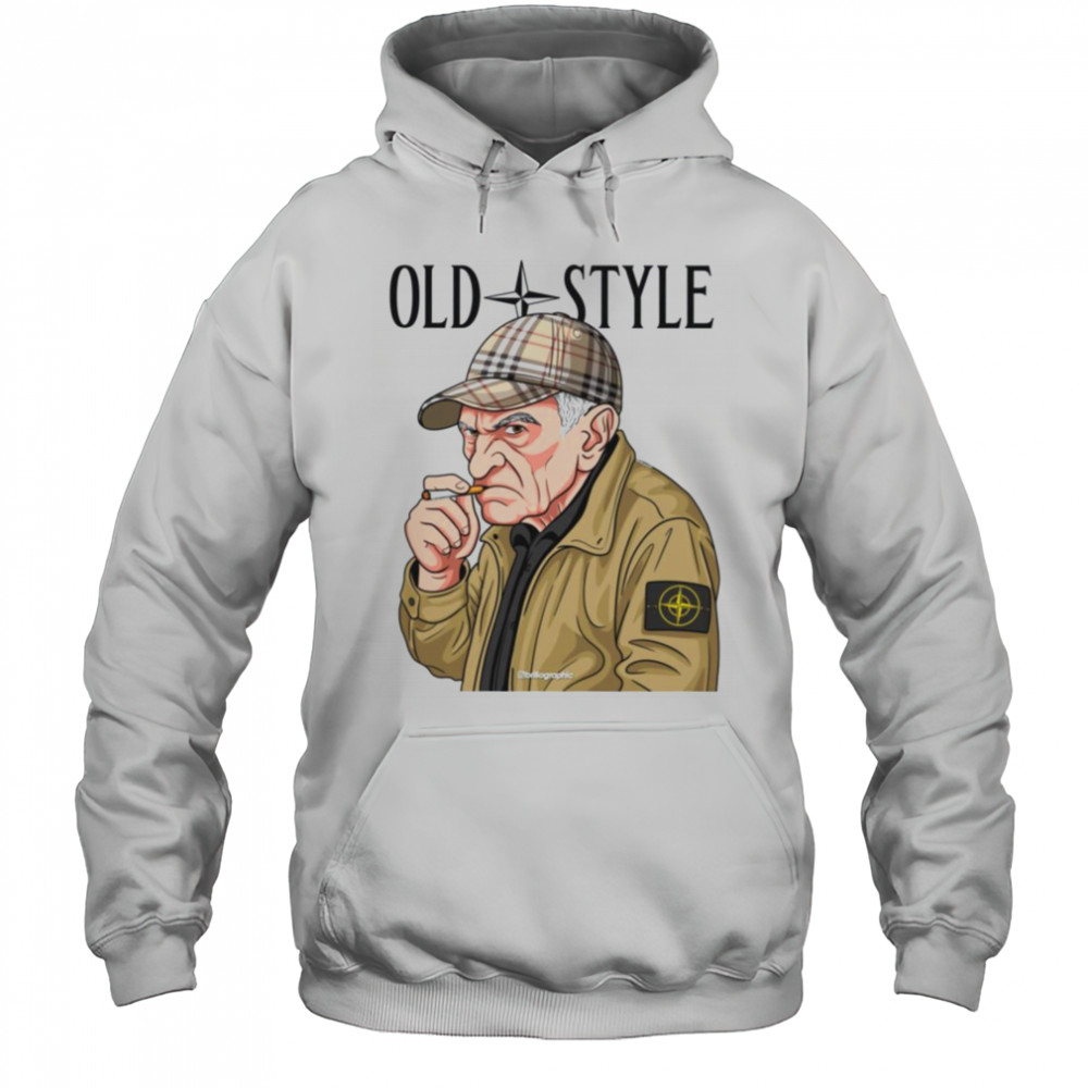 Old Style Man with Cap Graphic T Shirt Hoodie