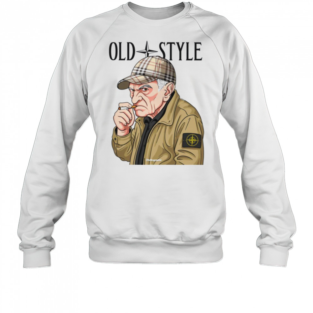 Old Style Man with Cap Graphic T Shirt Sweatshirt