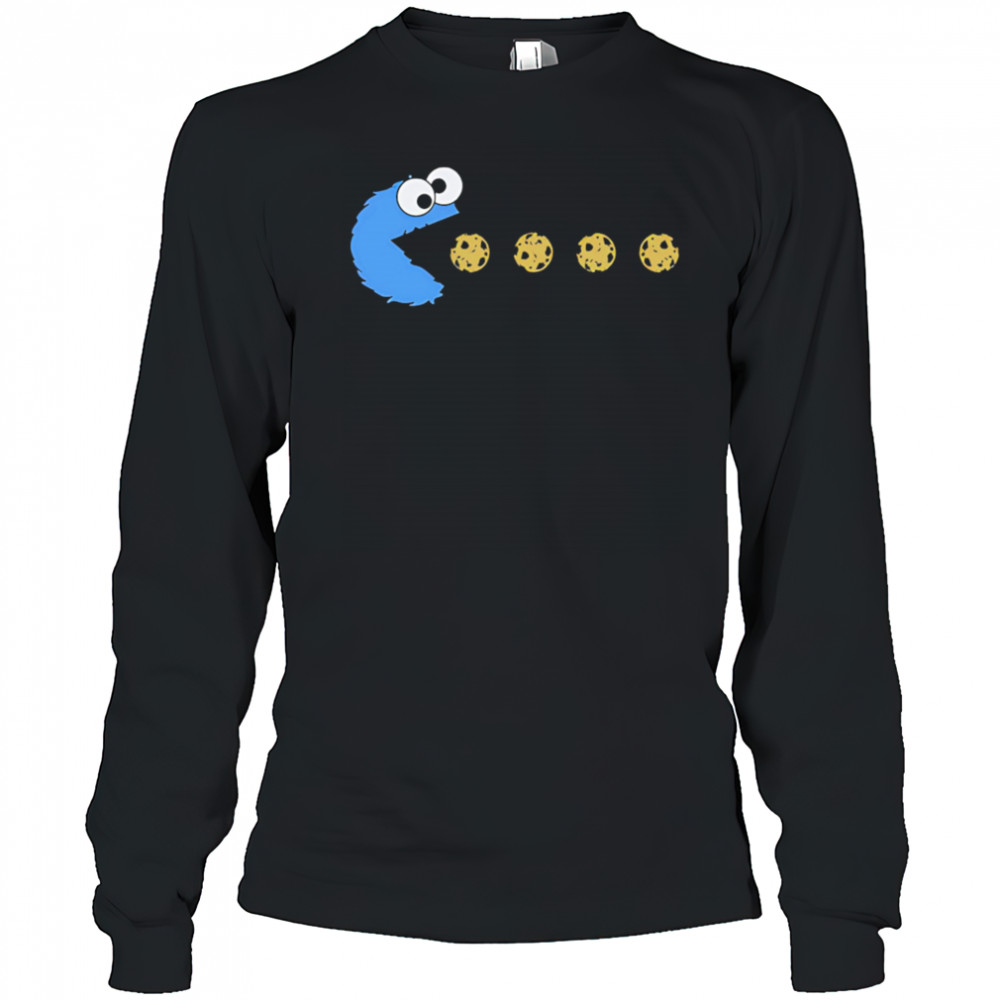 Pac Man Cookie Monster shirt Long Sleeved
