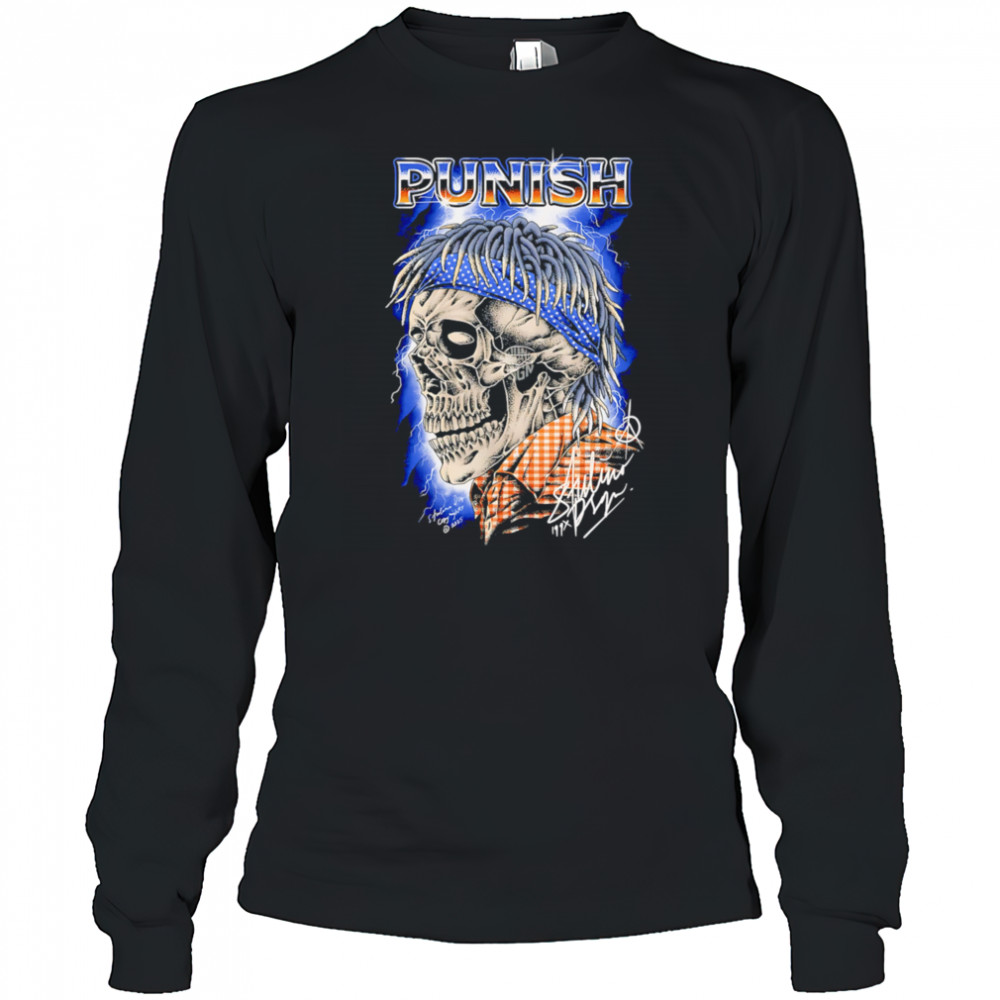 Punish skull lightning classic shirt Long Sleeved