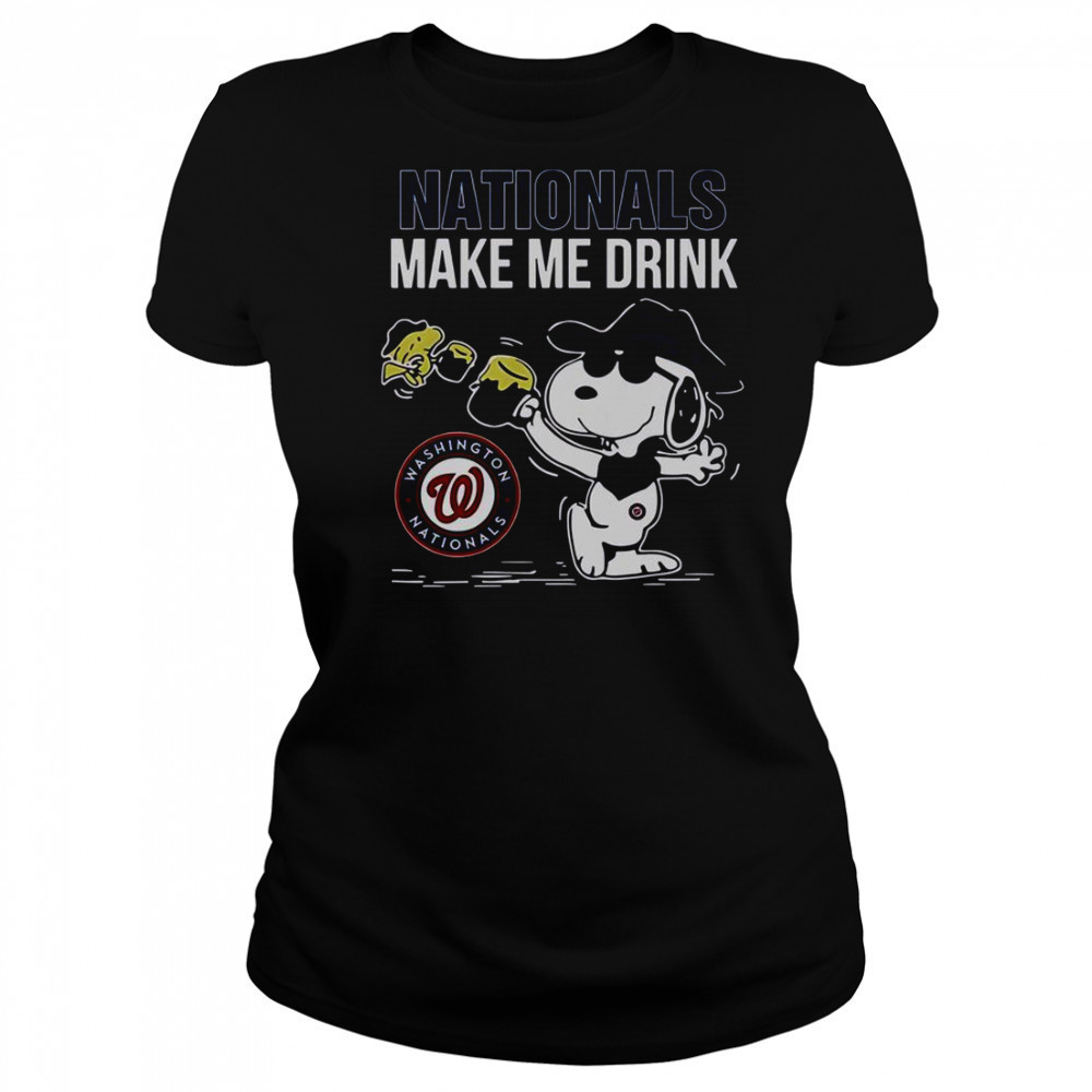 Snoopy And Woodstock Washington Nationals Make Me Drink T-Shirt Women's T-shirt