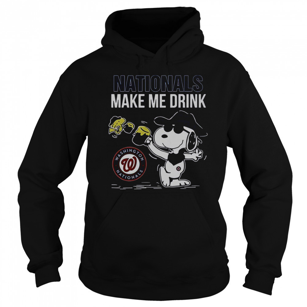 Snoopy And Woodstock Washington Nationals Make Me Drink T-Shirt Sweatshirt