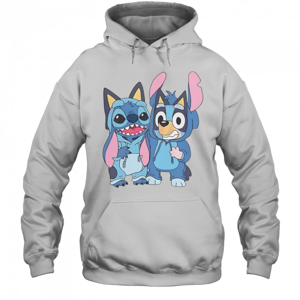 Stitch And Bluey Bluey Costume T-Shirt Hoodie