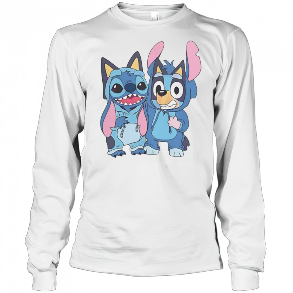 Stitch And Bluey Bluey Costume T-Shirt Long Sleeved