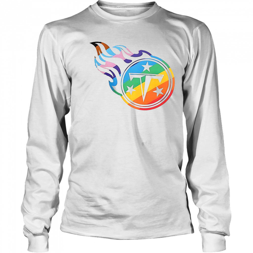 Tennessee Titans Logo Pride T-Shirt Long Sleeved