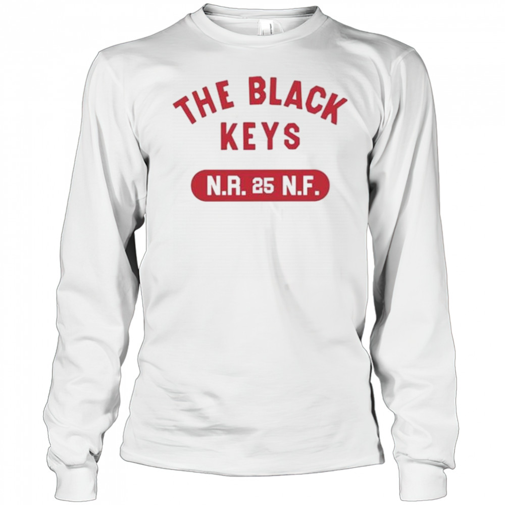 The Black Keys Red N.R. 25 N..F. t-shirt Long Sleeved