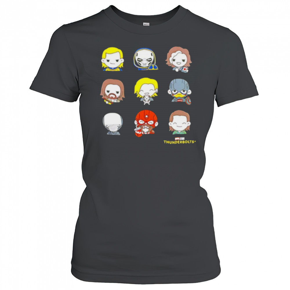 Thunderbolts Chibi Cartoon Characters Shirt Women's T-shirt