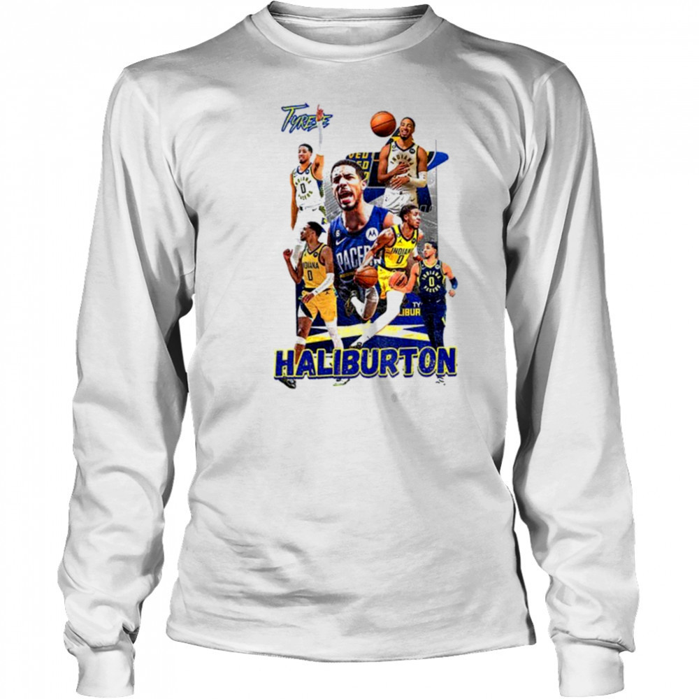 Tyrese Haliburton Graphic Pacers NBA Playoffs 2025 shirt Long Sleeved