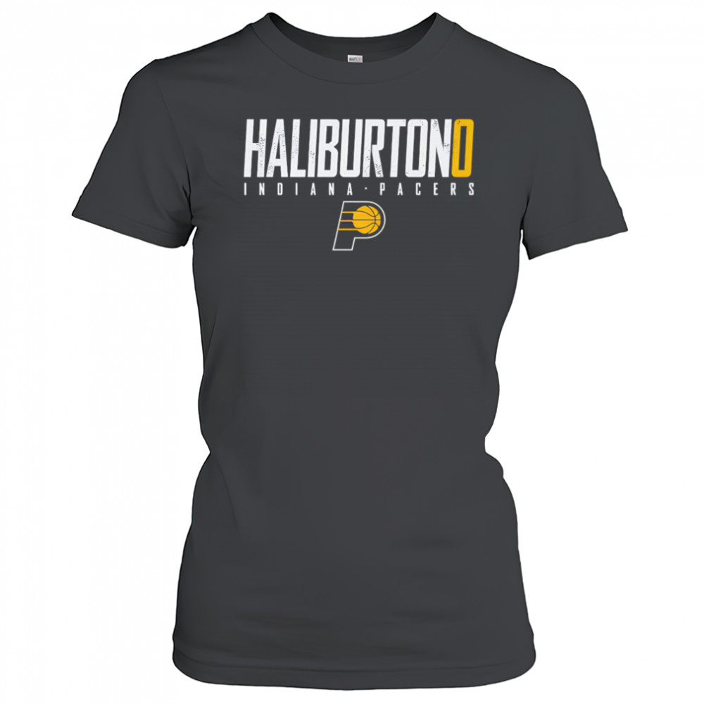 Tyrese Haliburton Indiana Pacers letter shirt Women's T-shirt