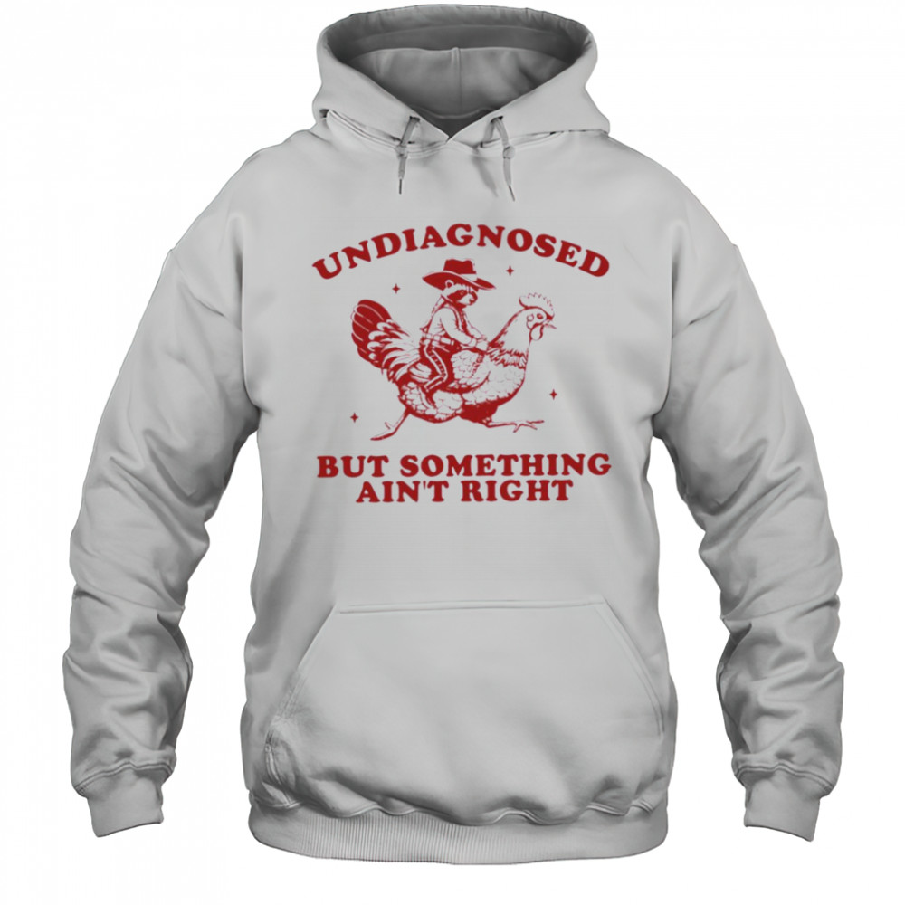 Undiagnosed But Something Ain’t Right Raccoon Riding Chicken T Shirt Hoodie