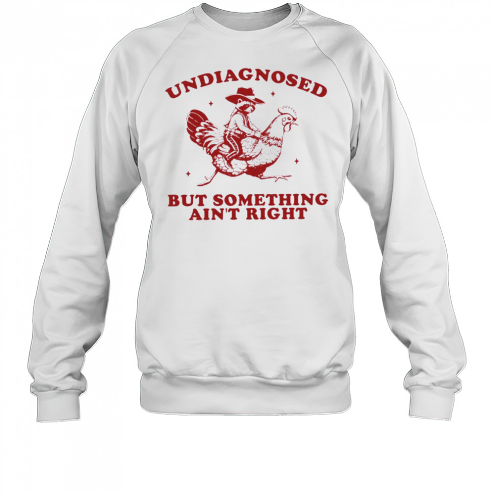 Undiagnosed But Something Ain’t Right Raccoon Riding Chicken T Shirt Sweatshirt