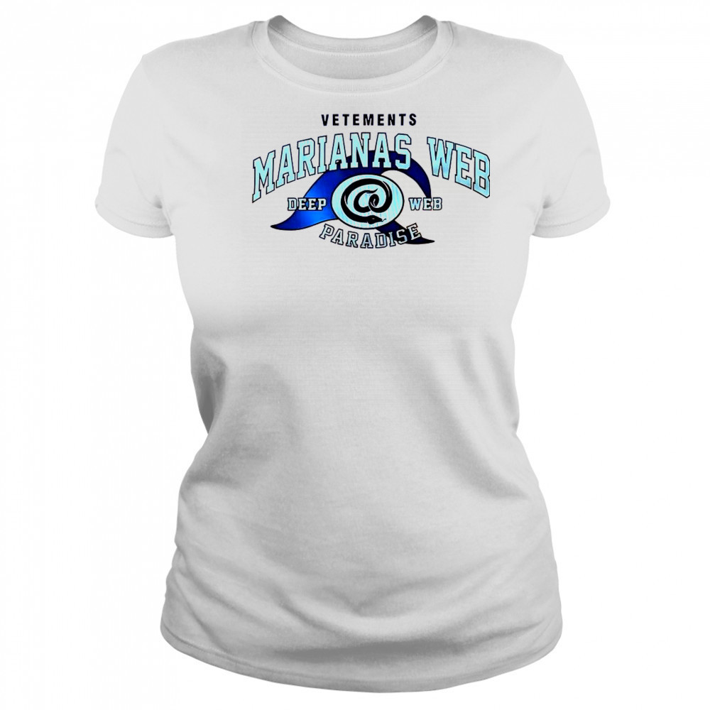 Vetements Marianas Web Deep Web Paradise T-Shirt Women's T-shirt