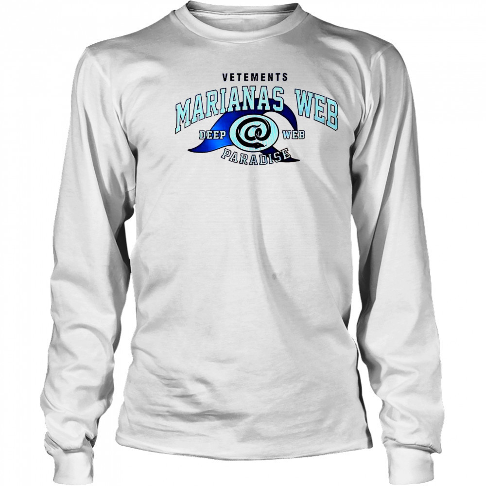 Vetements Marianas Web Deep Web Paradise T-Shirt Long Sleeved