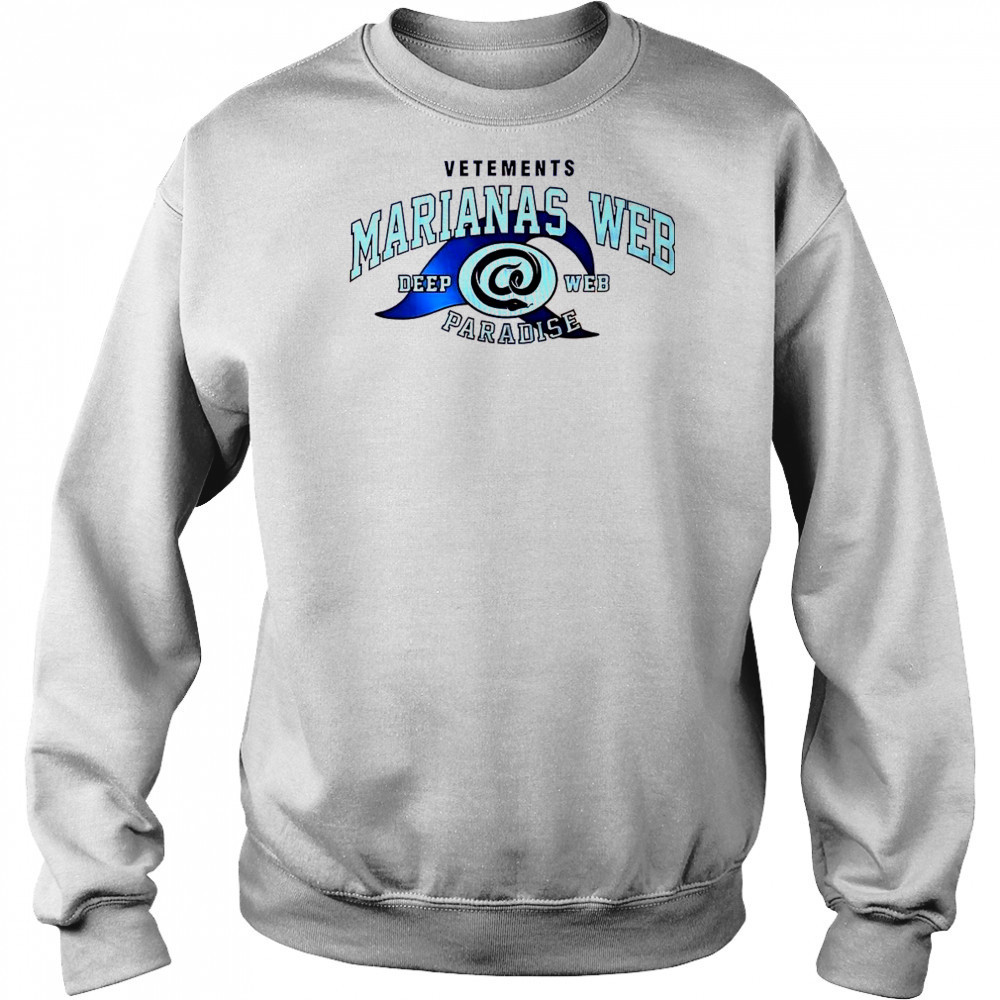 Vetements Marianas Web Deep Web Paradise T-Shirt Hoodie