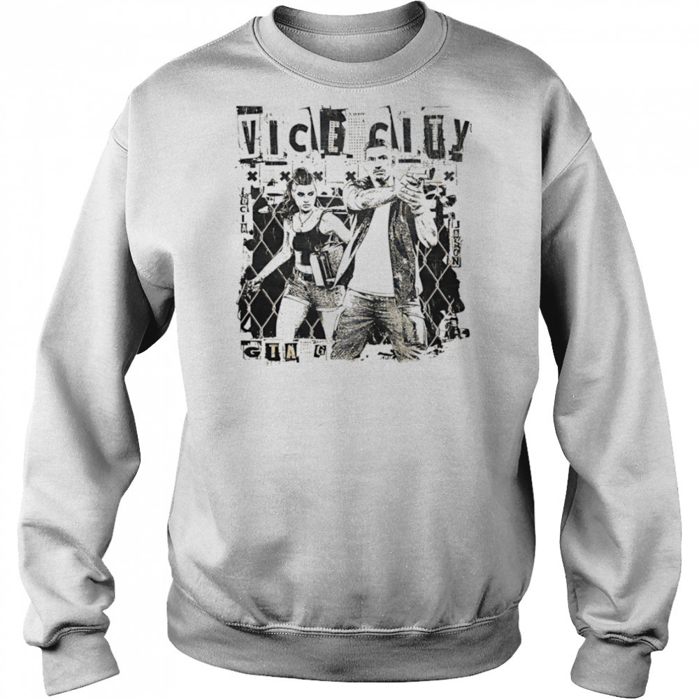 Vice City Gtag vintage black white shirt Hoodie