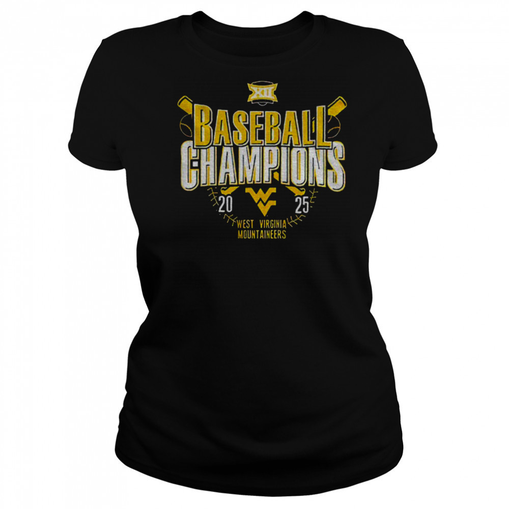 West Virginia Mountaineers Baseball Champions 2025 black shirt Women's T-shirt