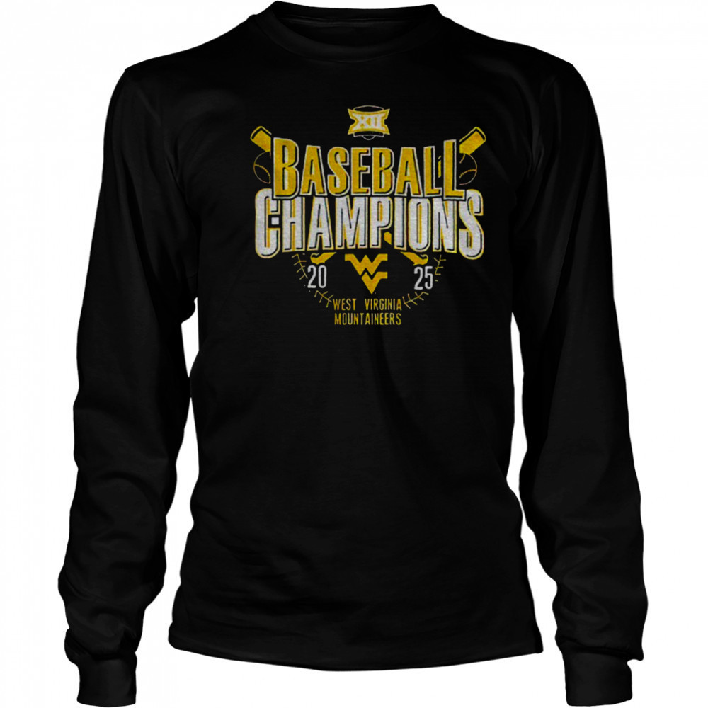 West Virginia Mountaineers Baseball Champions 2025 black shirt Long Sleeved