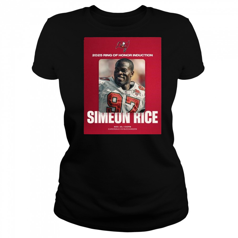 2025 Ring of Honor Induction Simeon Rice Nov 30 Tampa Bay Buccaneers vs Cardinals t-shirt Women's T-shirt