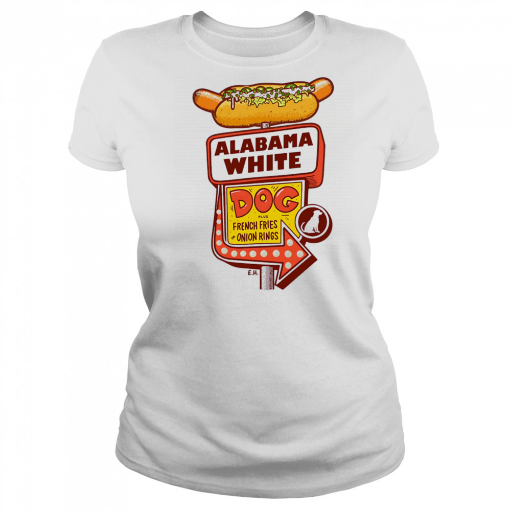 Alabama White dog plush French fries or onion rings shirt Women's T-shirt