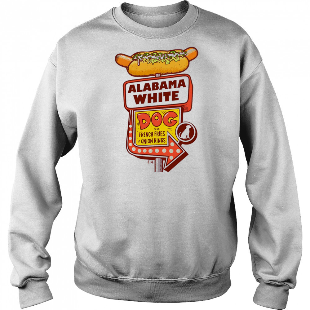 Alabama White dog plush French fries or onion rings shirt Hoodie