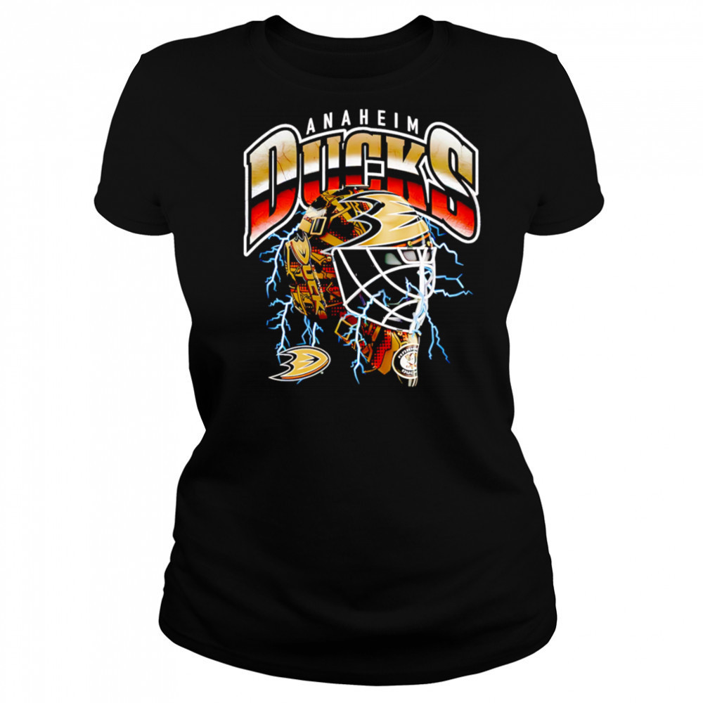 Anaheim Ducks Crease Lightning helmet shirt Women's T-shirt