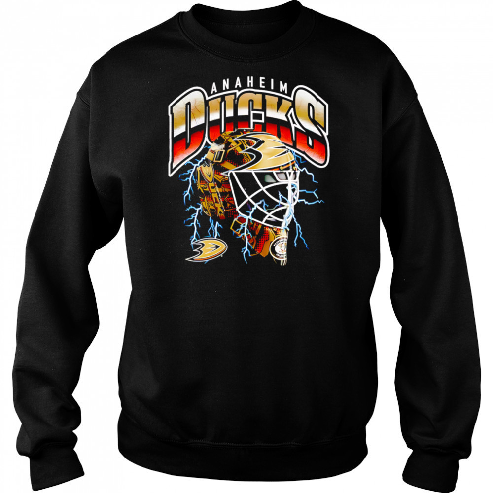 Anaheim Ducks Crease Lightning helmet shirt Hoodie