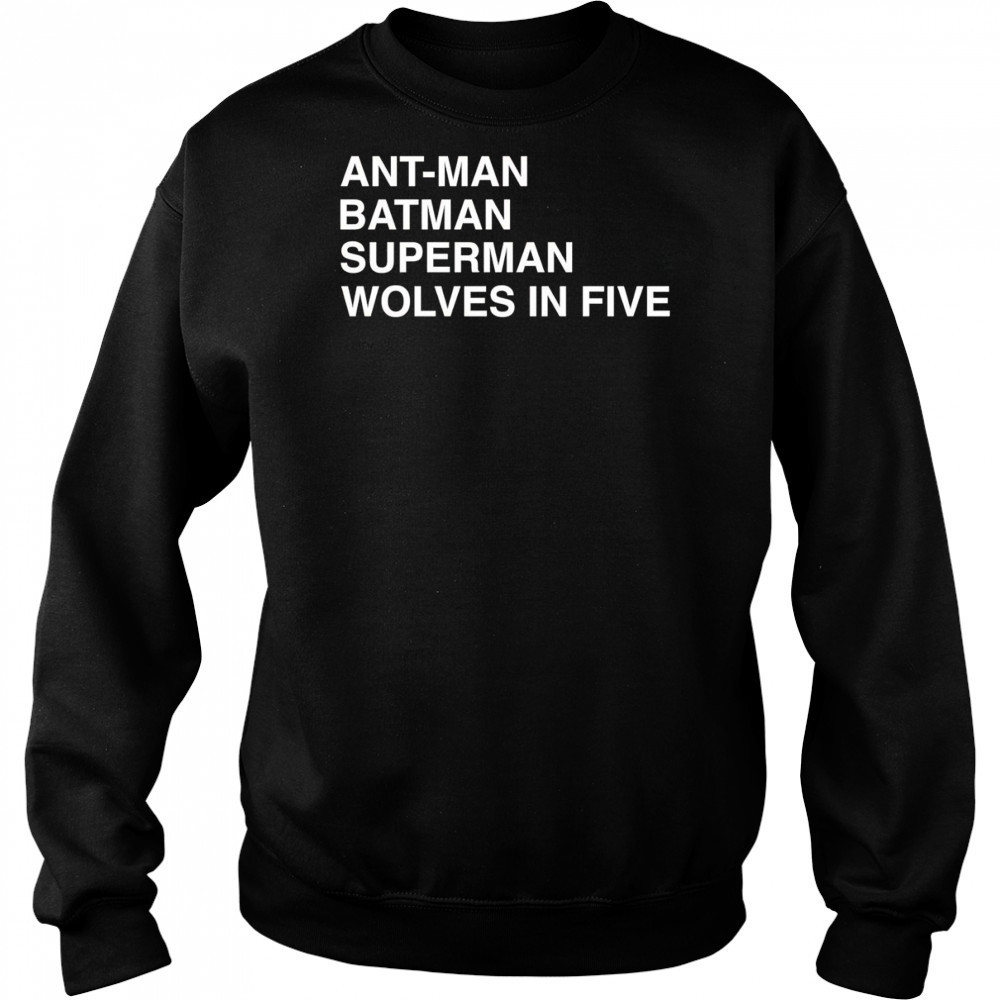 Ant-Man Batman Superman Wolves In Five shirt Hoodie