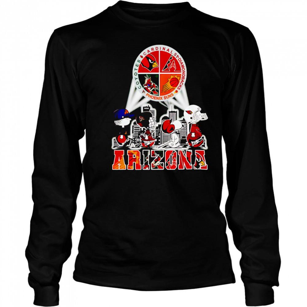 Arizona Sports Shop Snoopy Arizona Coyotes Arizona Cardinals Phoenix Suns Arizona Diamondbacks shirt Long Sleeved
